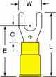 3m MVU10-10FK 3M  Vinyl Insulated Butted Seam Fork Terminal Turkey