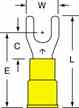 3m MV10-10FK 3M  Vinyl Insulated Brazed Seam Fork Terminal Turkey