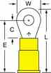 3m MV10-8RK 3M  Vinyl Insulated Brazed Seam Ring Tongue Terminal Turkey