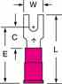 3m MV14-10FBK 3M  Vinyl Insulated Brazed Seam Block Fork Terminal Turkey