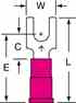 3m MV18-8FBK 3M  Vinyl Insulated Brazed Seam Block Fork Terminal Turkey