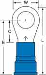 3m MN6-38RK 3M  Nylon Insulated Brazed Seam Ring Tongue Terminal Turkey