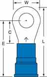 3m MN6-516RK 3M  Nylon Insulated Brazed Seam Ring Tongue Terminal Turkey