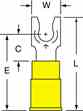 3m MV10-8FLK 3M  Vinyl Insulated Brazed Seam Locking Fork Terminal Turkey