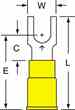 3m MV10-10FBK 3M  Vinyl Insulated Brazed Seam Block Fork Terminal Turkey