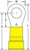 3m MN4-38RK 3M  Nylon Insulated Brazed Seam Ring Tongue Terminal Turkey