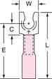 3m MV14-10FLK 3M  Vinyl Insulated Brazed Seam Locking Fork Terminal Turkey