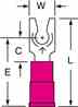 3m MVU18-6FLK 3M  Vinyl Insulated Butted Seam Locking Fork Terminal Turkey