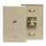 Leviton 4625B-44I Telephone Wall Jack Assembly