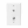 Leviton 40258-W W/plt 625d 6p6c/fcon Wh