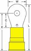 3m MN4-10RK 3M  Nylon Insulated Brazed Seam Ring Tongue Terminal Turkey