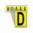 Brady 3460-D 34 Series Number & Letter Card