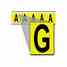 Brady 3460-G 34 Series Number & Letter Card