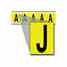 Brady 3460-J 34 Series Number & Letter Card