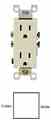 Leviton 5325-SW Decora Duplex Receptacle