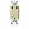 Leviton T5830-I Receptacle / USB Charger Combo