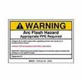 Brady 99492 B933 4x6 Blk/org/wht 5/pk Arc Flash Lbl