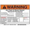 Brady 121077 Arc Flash & Shock Hazard Warning Label