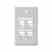 Leviton 41081-4WP Wallplate 4 Port Sg Ang White