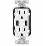 Leviton T5632-W Combination USB Charger / Decora Duplex Receptacle