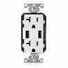 Leviton T5832-W Combination USB Charger / Decora Duplex Receptacle