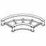 Cooper B-line 6A2490HB24 Cooper B-Line  Cable Tray 90° Horizontal Bend