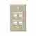 Leviton 41081-4IP Angled Wallplate 1 G 2 Port Ivory